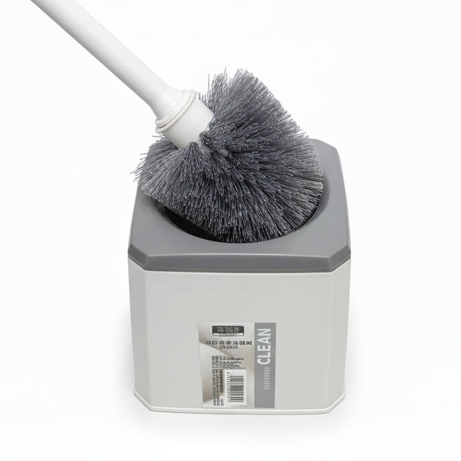 PLASTIC TOILET BRUSH WHITE