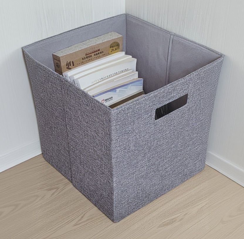 FABRIC STORAGE TOTE GREY