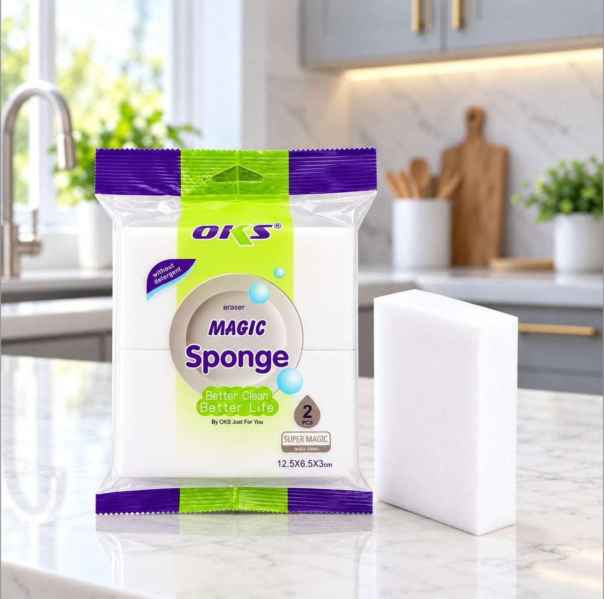 2PC MAGIC SPONGE ERASER WHITE