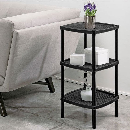 RIMAX 3 SQ TIER SIDE TABLE BLACK