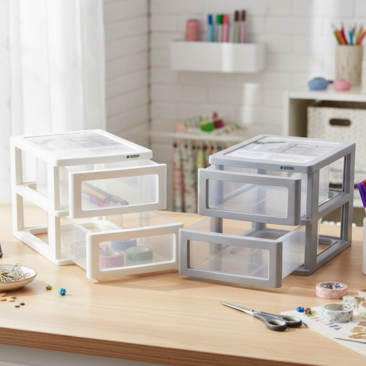 PLASTIC 2 DRAWER ORGANIZER