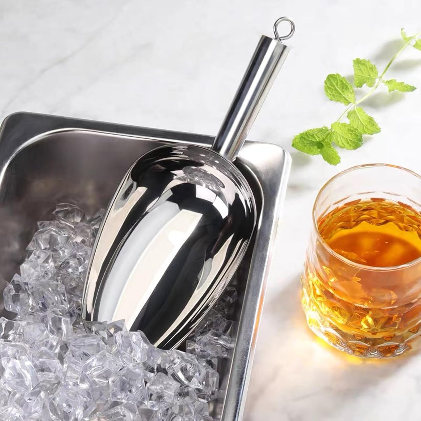 STAINLESS STEEL ICE SCOOP
