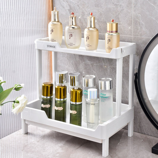 PLASTIC 2 TIER MULTI-PURPOSE STORAGE SHELVES