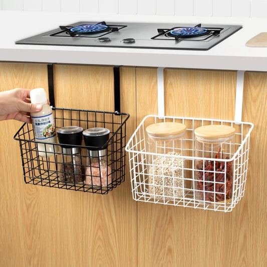 OVER DOOR METAL STORAGE BASKET