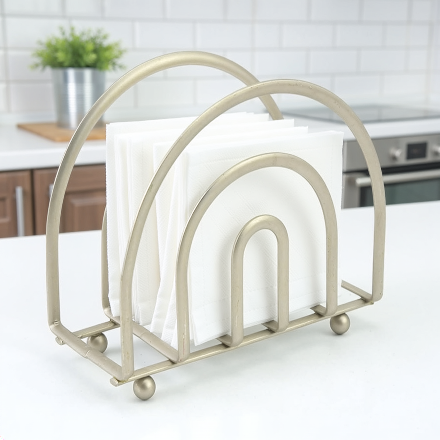 NAPKIN HOLDER SATIN NICKEL