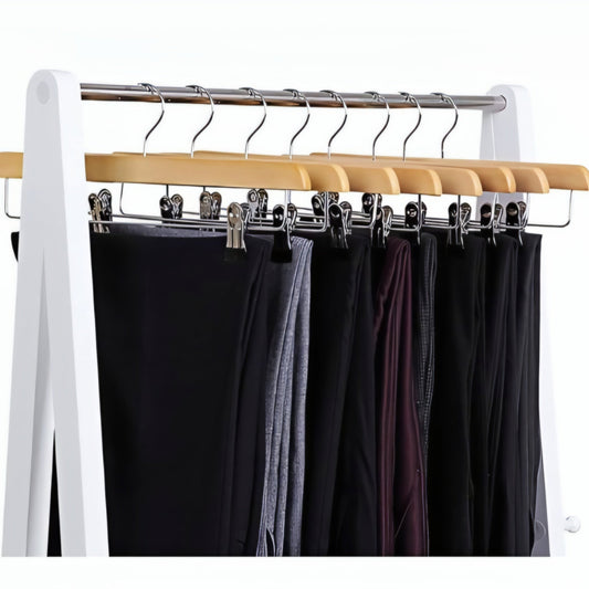 3PC WOODEN PANTS HANGER
