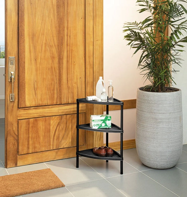 RIMAX 3 TIER CORNER TABLE BLACK