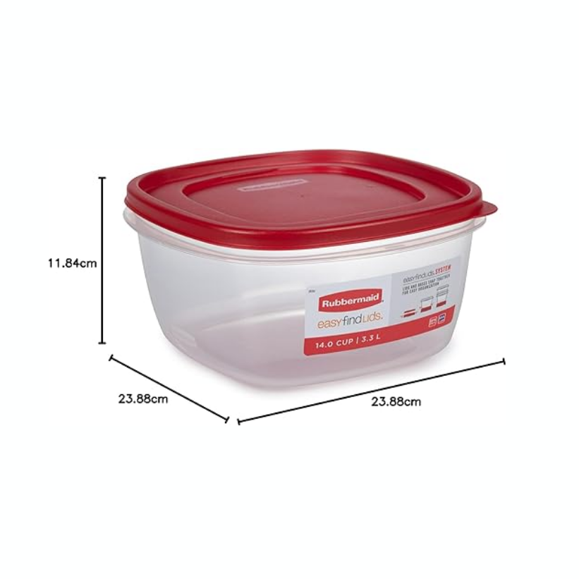RUBBERMAID ‘EASY FIND LIDS’ FOOD STORAGE CONTAINER 14 CUP