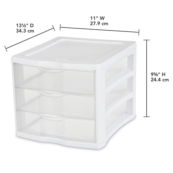 STERILITE CLEARVIEW 3 DRAWER ORGANIZER
