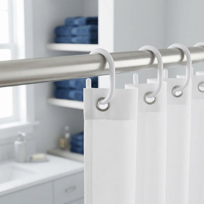 12PK PLASTIC SHOWER CURTAIN HOOKS