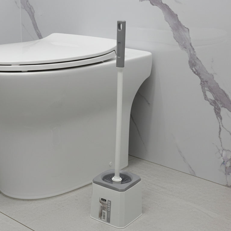 PLASTIC TOILET BRUSH WHITE