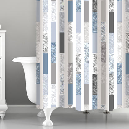 SHOWER CURTAIN PEVA STAGGERED DESIGN
