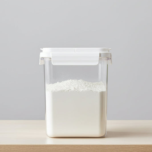 AIRTIGHT PLASTIC STORAGE DISPENSER WHT 1800ML