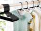 RHINORACK 8PK KIDS HANGERS BLACK