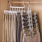 6 RACK PLASTIC PANT/SKIRT HANGER W/CLIPS