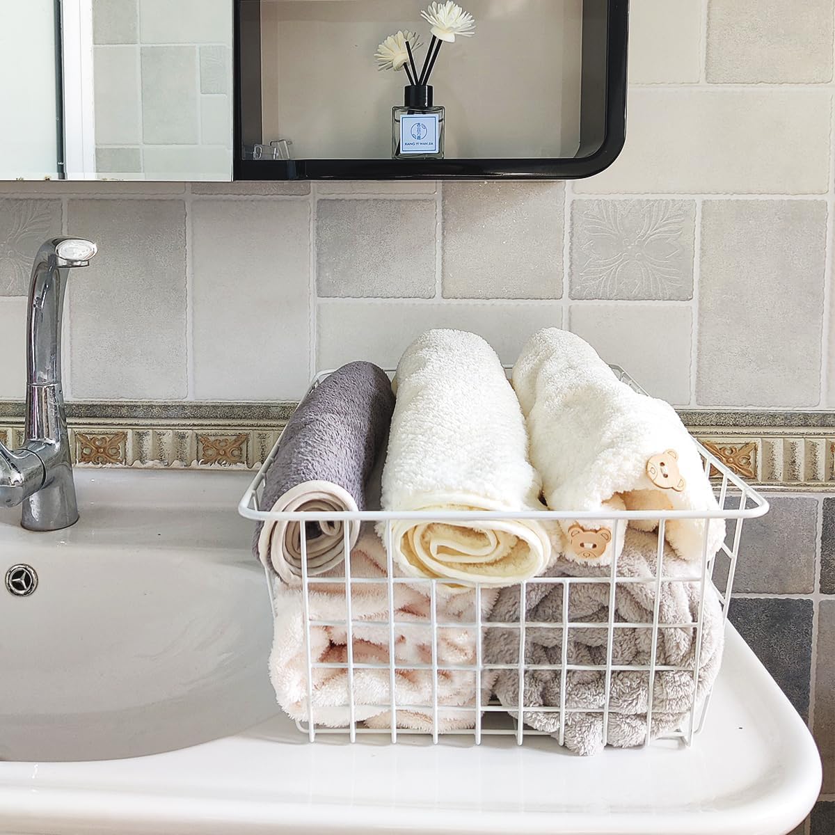 METAL STORAGE BASKET LRG