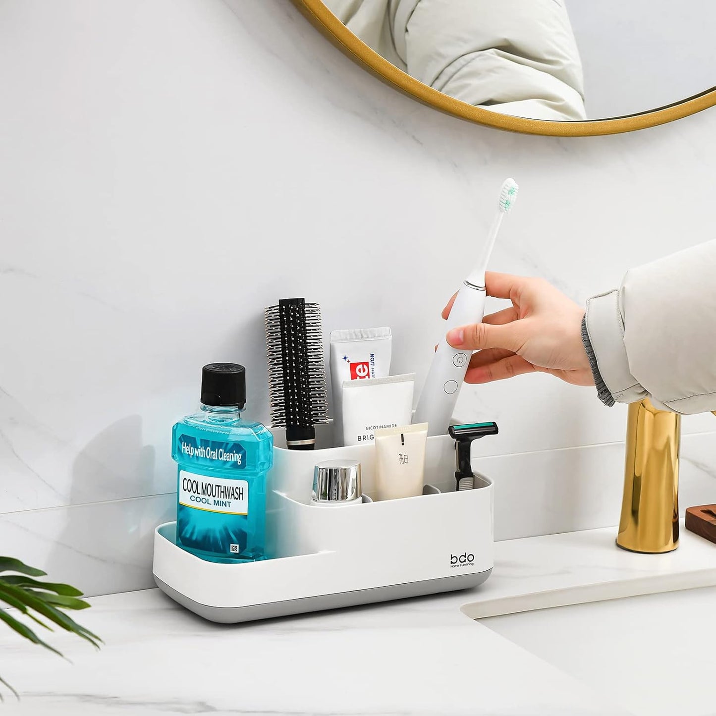 PLASTIC VANITY ORGANIZER/ STORAGE CADDY