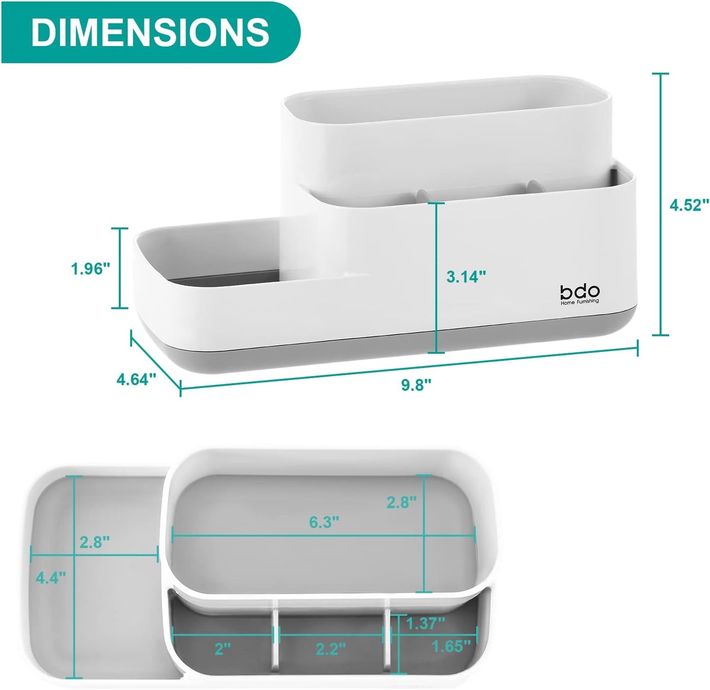 PLASTIC VANITY ORGANIZER/ STORAGE CADDY