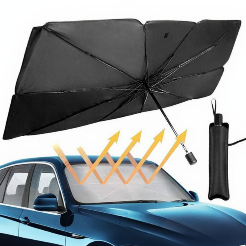 AUTO POLYESTER WINDSHIELD SUNSHADE SILVER