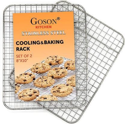 SET/2 STAINLESS STEEL COOLING & BAKING RACK