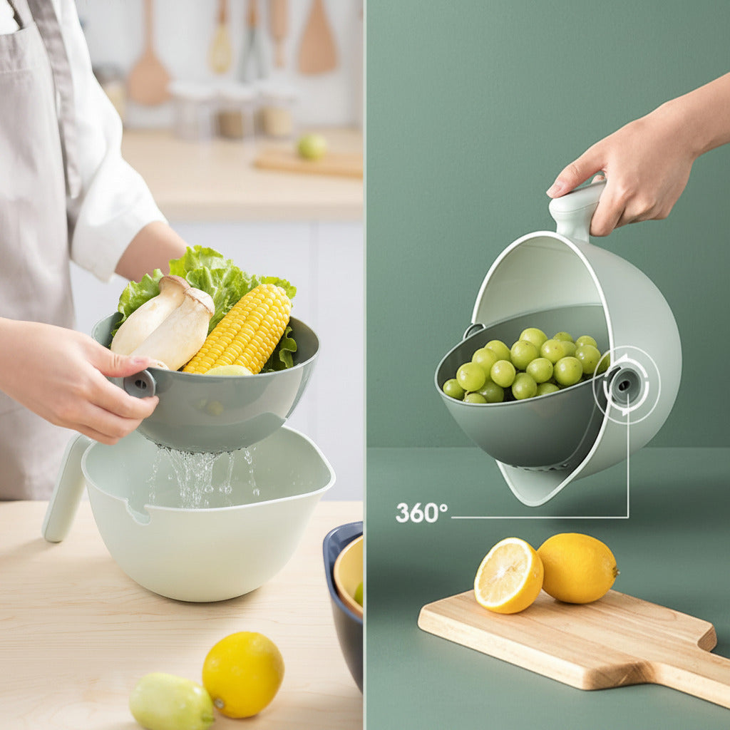 PLASTIC SWING BASKET COLANDER