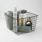 METAL STORAGE BASKET INDUSTRIAL GREY