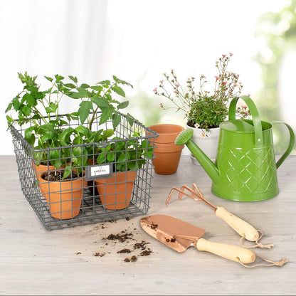 METAL STORAGE BASKET INDUSTRIAL GREY