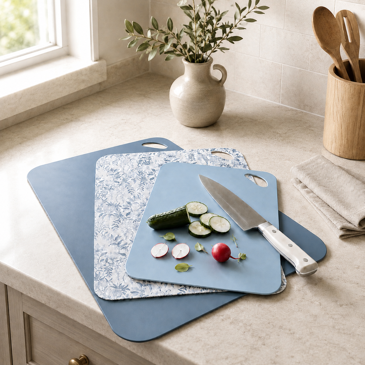 3PC PRINTED NON-SLIP CUTTING MAT