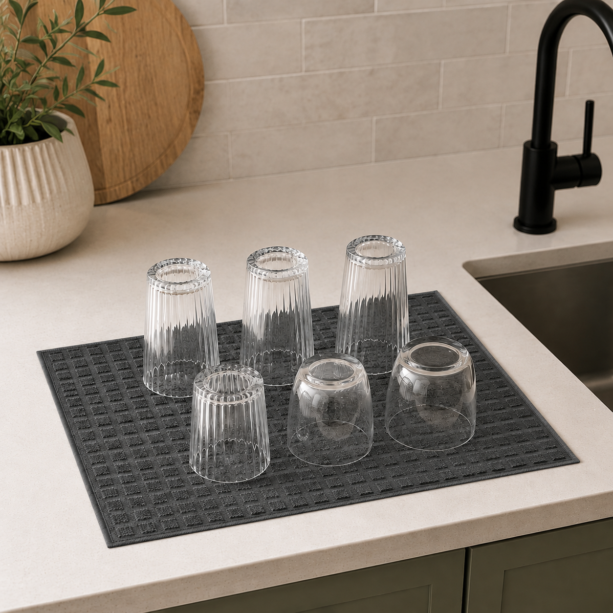 DISH DRYING MAT BASIC MICROFIBER