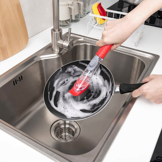 LIAO SOAP DISPENSING BRUSH W/INTERCHANGEABLE HEADS