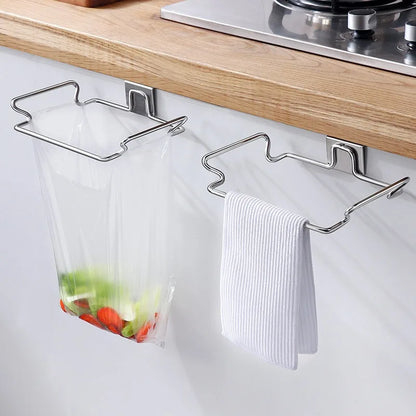 OVER CABINET TRASH BAG HOLDER CHROME