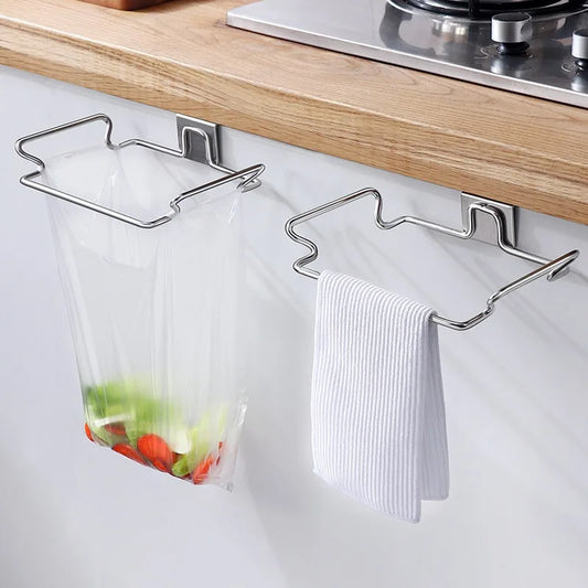 OVER CABINET TRASH BAG HOLDER CHROME