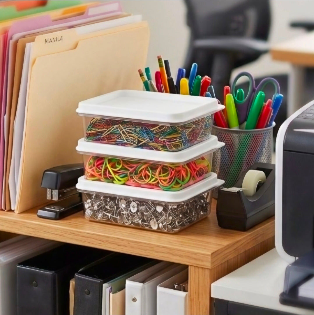 SET/3 PLASTIC STORAGE CONTAINER 300ML