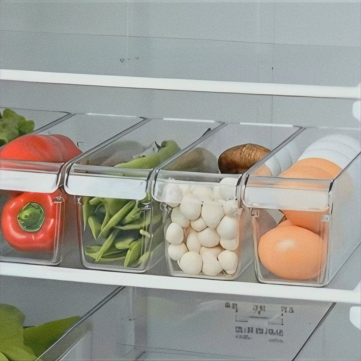 ACRYLIC REFRIGERATOR STORAGE BIN SLIM