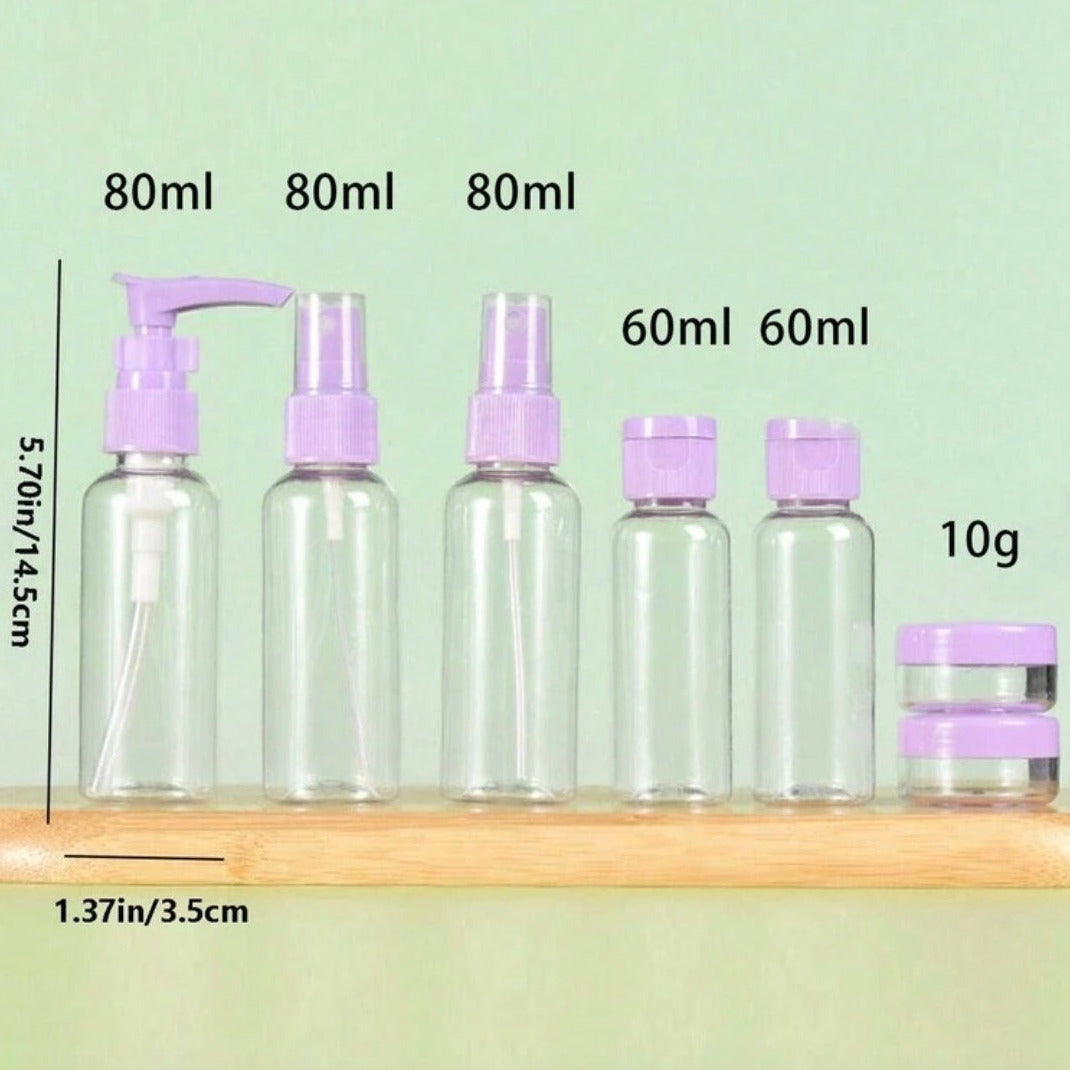 7PC TRAVEL BOTTLE SET