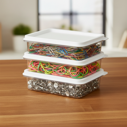 SET/3 PLASTIC STORAGE CONTAINER 300ML