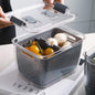 ACRYLIC AIRTIGHT STORAGE BOX W/DRAIN BASKET