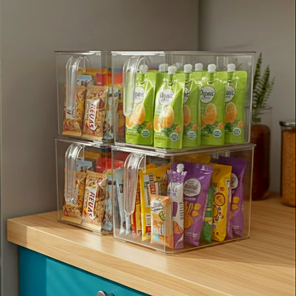 ACRYLIC STORAGE CONTAINER W/LID & HANDLE