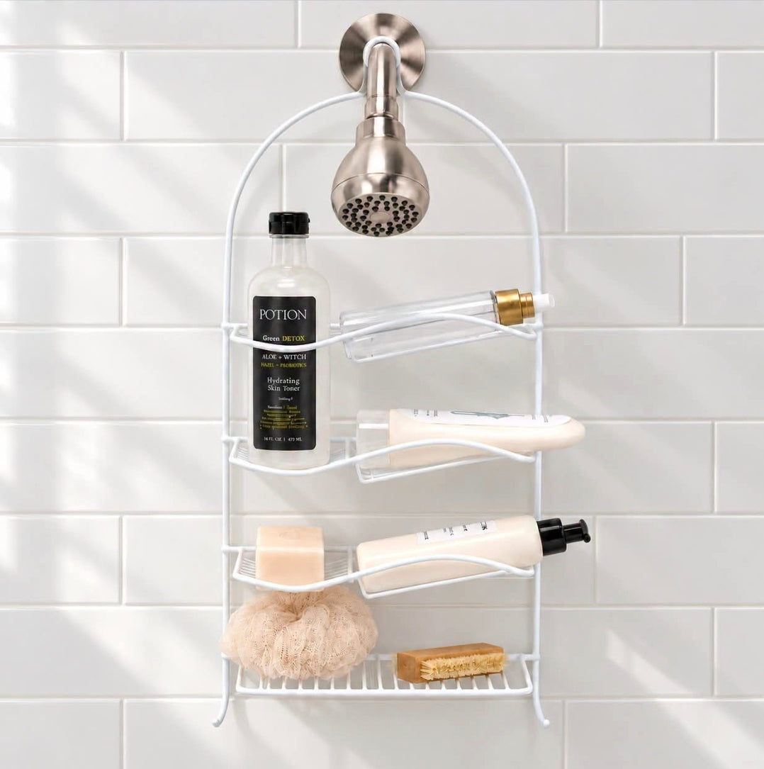 4 TIER SHOWER CADDY WHITE