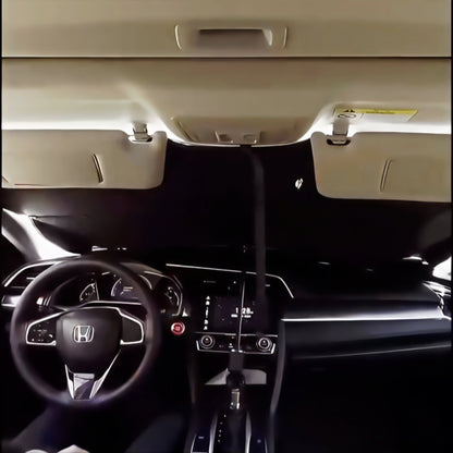 AUTO POLYESTER WINDSHIELD SUNSHADE SILVER