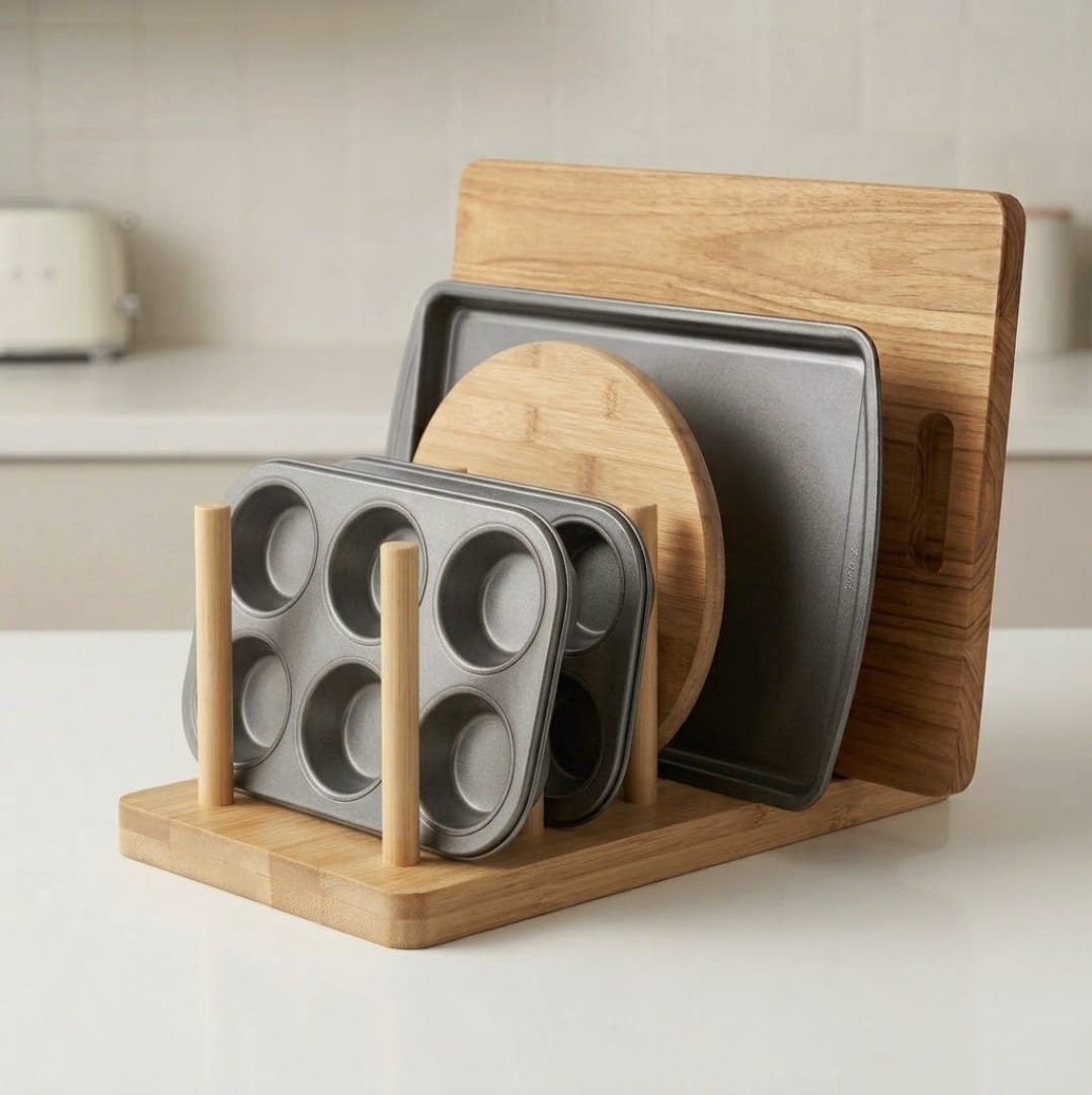 BAMBOO LID/ DISH ORGANIZER