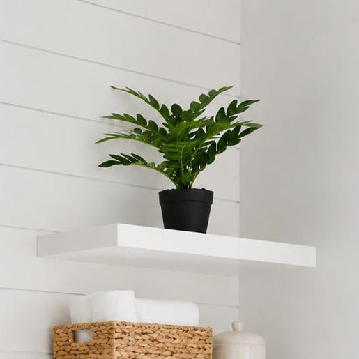INDOOR ARTIFICIAL POTTED LEATHER FERN LEAF PLANT