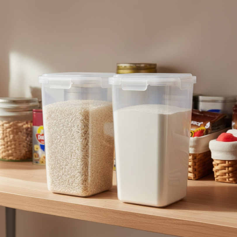 PLASTIC AIRTIGHT STORAGE CONTAINER TALL SQ