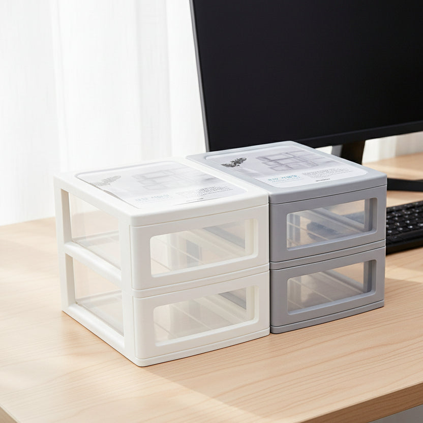 PLASTIC 2 DRAWER ORGANIZER