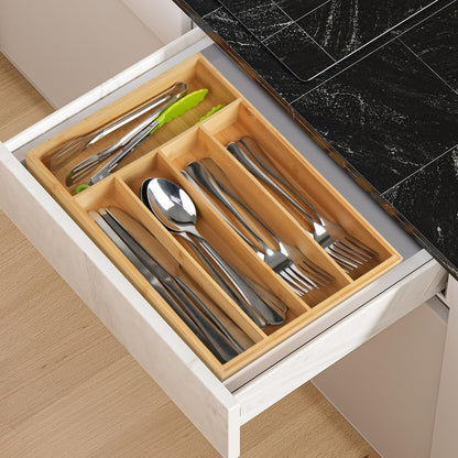 BAMBOO CUTLERY STORAGE TRAY