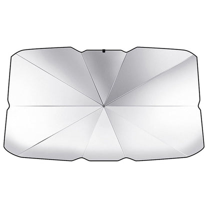 AUTO POLYESTER WINDSHIELD SUNSHADE SILVER