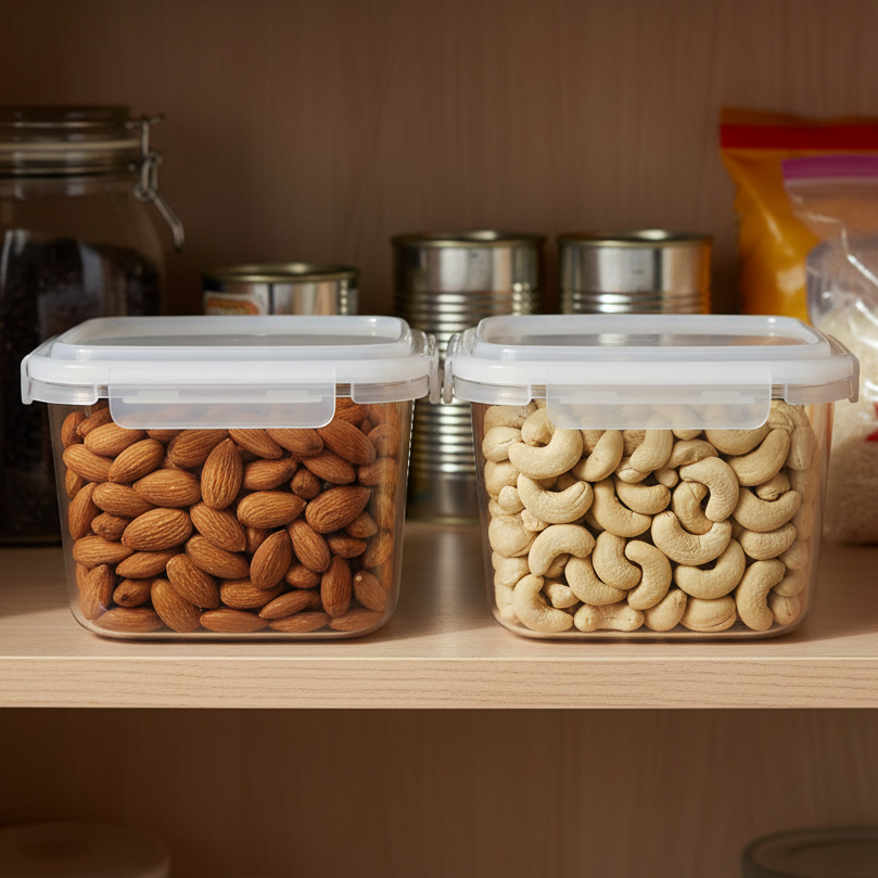 PLASTIC AIRTIGHT STORAGE CONTAINER SM RECT