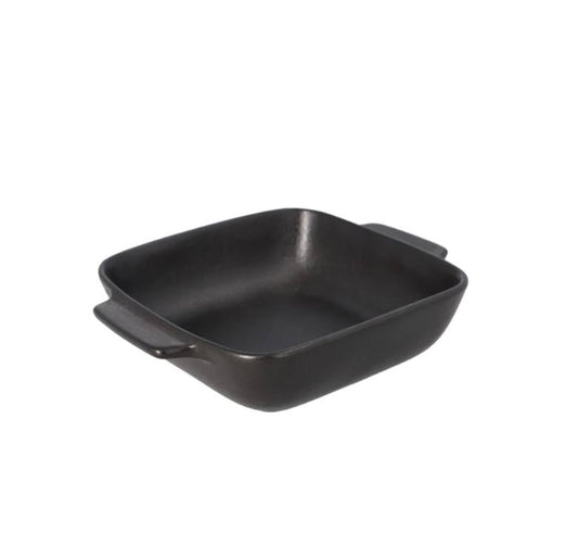 8" SQUARE CERAMIC DOUBLE EAR BAKING PAN BLACK