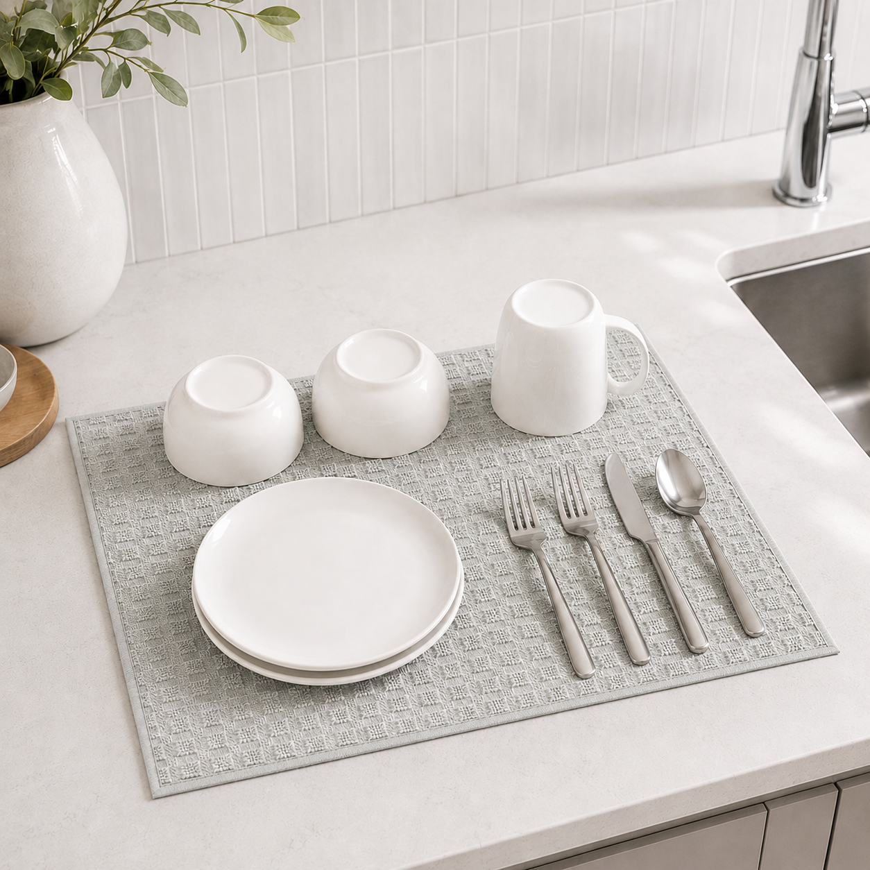 DISH DRYING MAT BASIC MICROFIBER