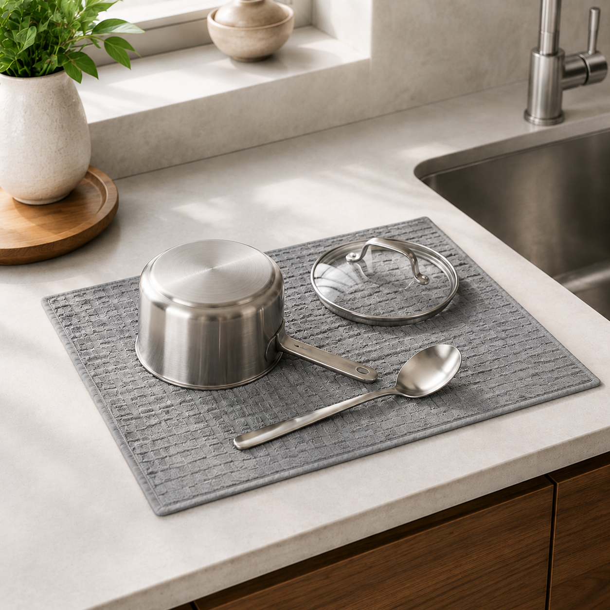 DISH DRYING MAT BASIC MICROFIBER